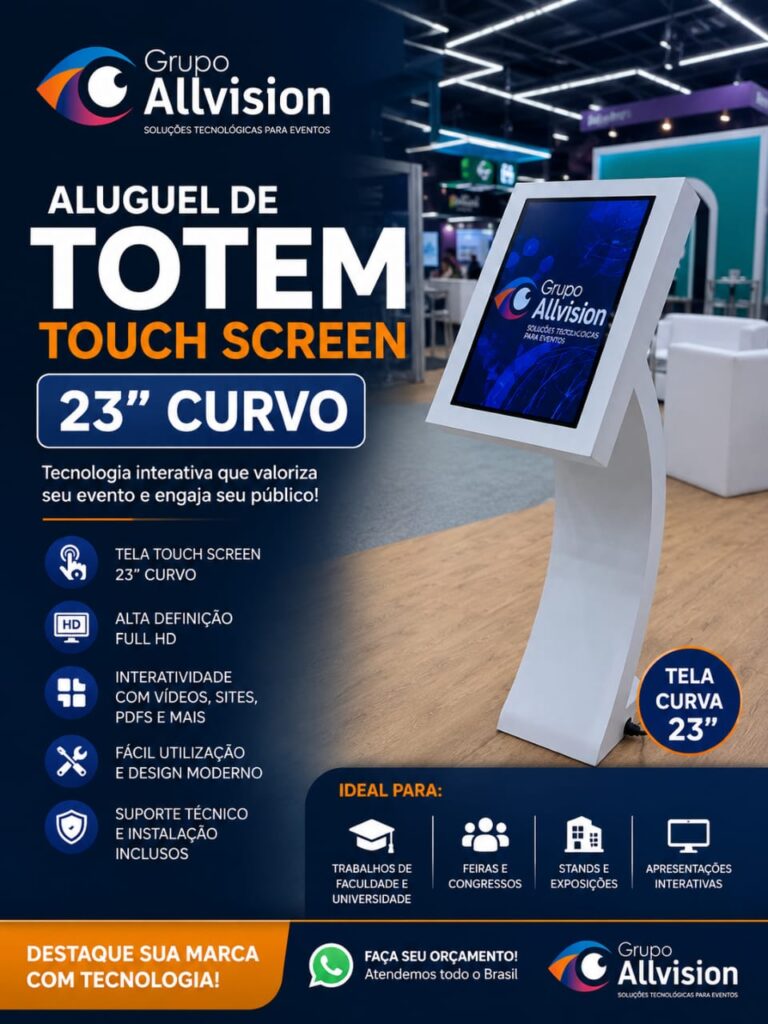 Aluguel de TV em Aracaju sergipe de tv touch screen Aluguel de Totem de Led indoor ou outdoor EM ARACAJU SERGIPE EM 2026