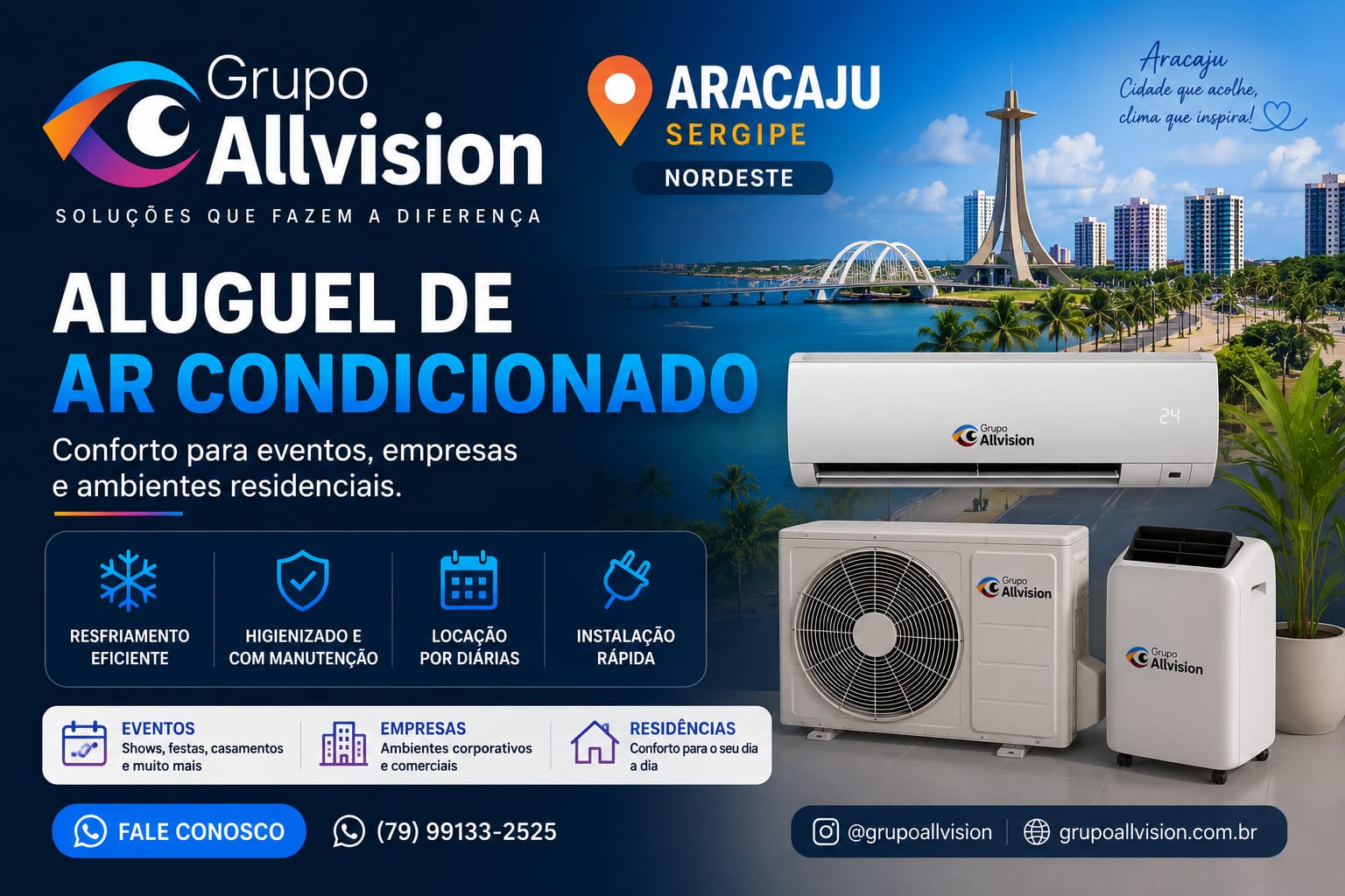 Aluguel de Ar Condicionado Climatização Inteligente por Assinatura | Locação de Ar CONDICIONADO SPLIT Aluguel de Ar Condicionado Portátil EM 2026 ARACAJU SERGIPE 