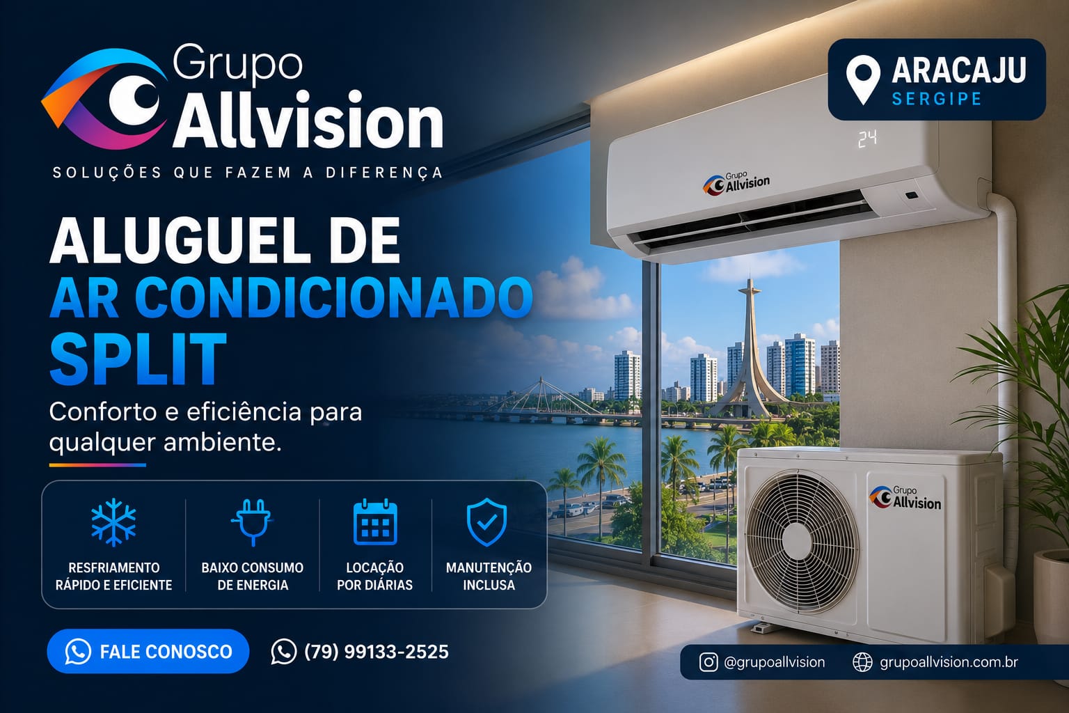 Aluguel de Ar Condicionado Climatização Inteligente por Assinatura | Locação de Ar CONDICIONADO SPLIT Aluguel de Ar Condicionado Portátil EM 2026 ARACAJU SERGIPE 