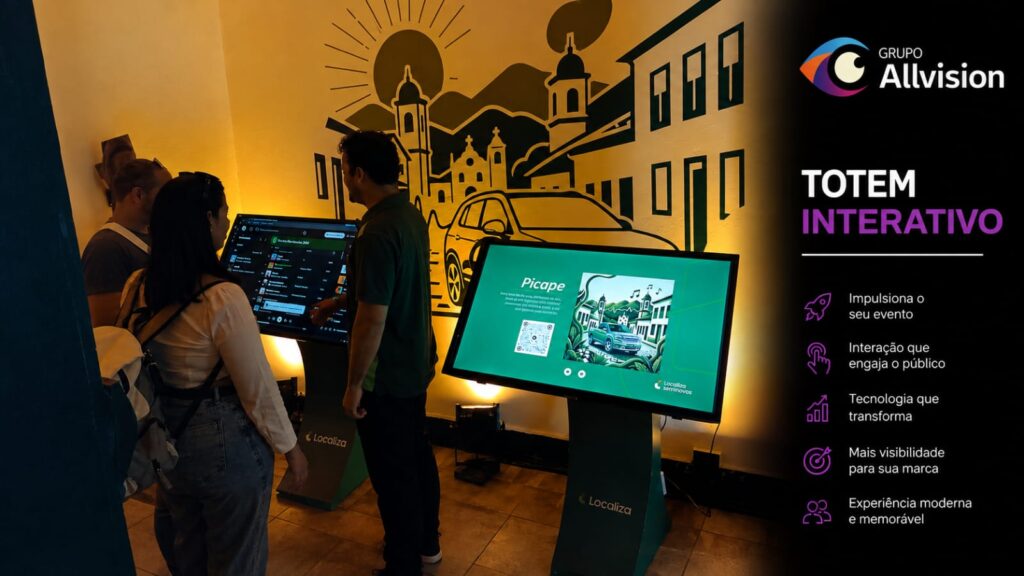 Aluguel de Totem Gamificado, Óculos de Realidade Virtual VR e Painel de LED para Feiras e Congressos em Salvador e Bahia 2026
